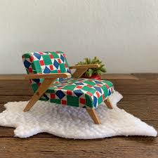 Mid Century Modern Dollhouse Furniture Lounge Chair Miniature Etsy In 2020 Modern Dollhouse Furniture Dollhouse Furniture Modern Dollhouse