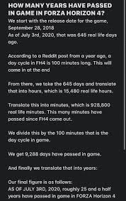 Maybe you would like to learn more about one of these? I Figured Out How Many Years Have Passed In Game In Fh4 Forzahorizon