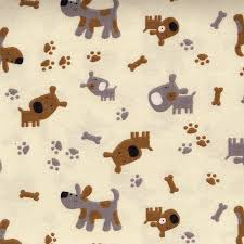 Puppy Dogs Flannel Fabric To Make Crib Sheets Dog Paw Print Dog Quilts Dog Bones