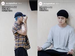 Bts and russia, profile picture. Bts At Vmas 2020 Rm Flaunts His Blue Tresses J Hope Lost In His Thoughts And V Meditates Before Rehearsal Pinkvilla