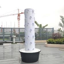 Use a bucket or terracotta pot to make the tower garden's base, then heighten the tower with wire mesh. China Hydroponic Tower Vertical Garden Aeroponics Hydroponic Tower System With Lights China Garden Flower Tower Tower Garden Aeroponics System