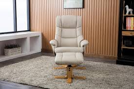 Eclife gaming chair high back computer chair leather ergonomic adjustable swivel with massage lumbar support and footrest. Gfa Florence Swivel Recliner Chair With Footstool Cream Plush Fabric Cfs Furniture Uk