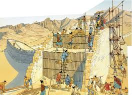 Construction Of The Great Wall Great Wall Of China Architecture Drawing Ancient Technology