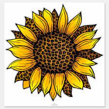 Leopard Sunflower Sticker Zazzle Com In 2021 Sunflower Images Sunflower Pictures Sunflower Wallpaper