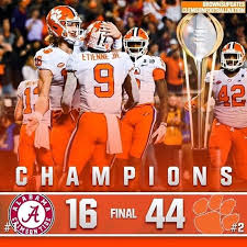 Clemson became the first suc. 2018 National Champs Clemson Dominated Alabama The Entire Game Let S Go Clemson Tigers Football Clemson Football Clemson