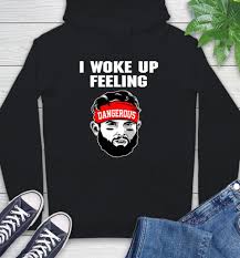 Cleveland browns quarterback baker mayfield talks after their victory over the atlanta falcons at firstenergy stadium. Baker Mayfield I Woke Up Feeling Dangerous Hoodie Itees Global