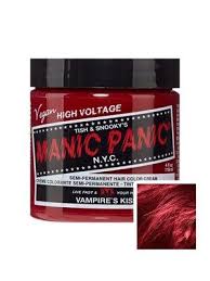 Manic Panic High Voltage Classic Cream Formula Colour Hair Dye 118ml Vampire Kiss With Images Semi Permanent Hair Color Permanent Hair Color Manic Panic