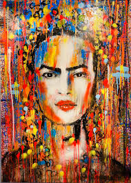 FRIDA KAHLO by Gunter Wenzel (2022) : Painting Acrylic, Oil