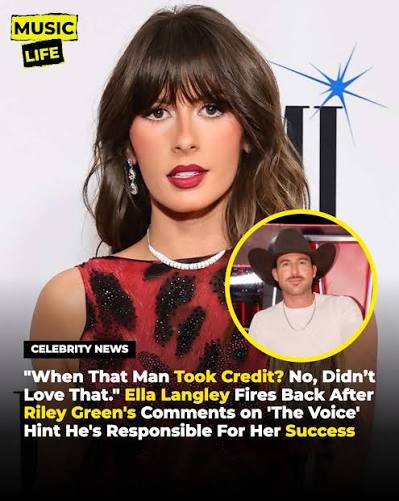 OUCH 👀 Ella Langley appears to have taken a swipe at Riley Green after his  comments about her success on The Voice sparked backlash among country  music fans. The drama began when