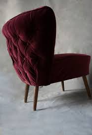 burgundy velvet cocktail chair bordeaux coloured mid century chair by lynda sparshatt velvet cocktail chair mid century chair velvet chair