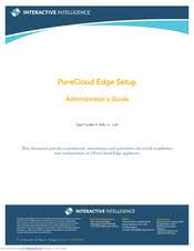 Interactive Intelligence Purecloud Edge Manuals Manualslib