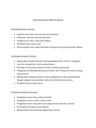 Program kerja perpustakaan sekolah sma.doc. Program Kerja Perpustakaan