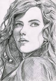 How to draw black widow marvel. Scarlett Johansson As The Black Widow Sketch Black Widow Marvel Drawings Face Drawing