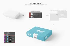 Mailing Box Mockups Set In Packaging Mockups On Yellow Images Creative Store