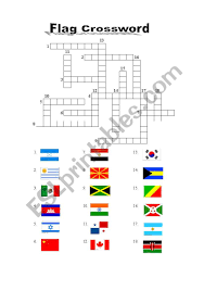Please see below for a list of the terms. Flag Crossword Esl Worksheet By Harveyj