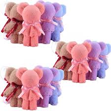 Amazon.co.jp: MIMIA Petite Gift, Cute Towel, Handkerchief, Gift, Gift,  Wedding, White Day, Return Towel Gift, Bear, Individual Packaging (5 Colors  x 3 Set, Total of 15 Pieces) : Home & Kitchen