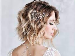 Another cute hairstyles for short hair for a wedding sample 45 Stylish Wedding Hairstyles For Short Hair Fashiondioxide