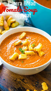 Panera Bread Creamy Tomato Soup Copycat Is The Chain S Classic Famous Creamy Soup That Will In 2020 Panera Tomato Soup Recipe Tomato Soup Recipes Creamy Tomato Soup