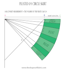 pleated circle skirt pattern the shapes of fabric