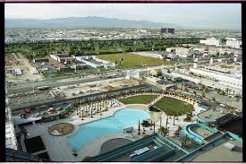 Park theater is minutes away. A Jan 12 1994 Image Taken From The Mgm Grand Hotel Theme Park Looking West Towards The Outdoor Swimming Pool And Las Vegas Boulevard South With The La Quinta Inn The