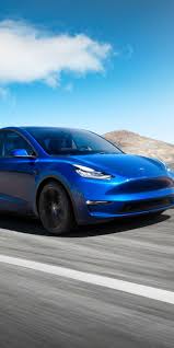 Awesome Wallpaper Tesla Model Y Blue Compact Suv 2019 10802160 Wallpaper Compact Suv Tesla Model Tesla