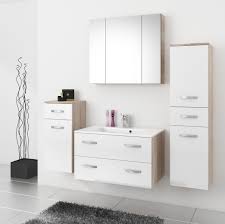 Mit diesem set erhalten sie die basics für ihre badezimmereinrichtung. Badmobel Badezimmer Regina 5tlg Set In Weiss Hochglanz Sonoma 80 Cm Waschtisch Kuechen Preisbombe