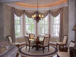 Window treatments help control sunlight and draw attention to the elegant feature. Bow Window Treatment An Elegant And Graceful Feature Of The Home