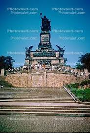 Rüdesheim am rhein he rudolstadt th ruhla th ruhland bb runkel he Niederwalddenkmal Statue Of Germania Rudesheim Rhine River Gorge Rhein Niederwald Landscape Park Near Rudesheim Am Rhein Hesse Germany Landmark Monument 1950s Images Photography Stock Pictures Archives Fine Art Prints