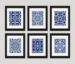 Navy Blue Art Blue White Wall Art Home Decor Set By Inkandnectar Add To Black And White Photo Wall For Color Home Decor Sets Dining Room Art Navy Blue Art