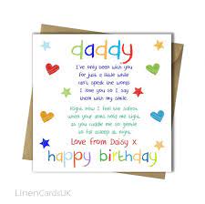 Happy birthday dad, and thank you for everything you do! Personalised Birthday Card Daddy Birthday Card Father Etsy