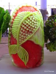 Watermelon Sculpture Veggie Art Fruit Art Food Art