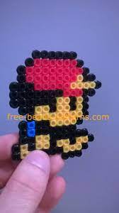 Ash Pokemon Trainer Perler Beads Work Photos Author Bill 4 Free Perler Beads Patterns Fuse Beads Perler Bead Patterns Perler Beads Bead Work