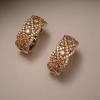 Pompeii3 1 1/5ct morganite & diamond drop earrings 14k rose gold 3/4 tall. 1