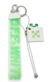 Off White Off White Printed Rubberized Off White Printed Rubberized Industrial Key Chain Keychain Off White Car Keychain