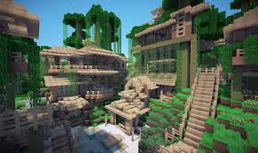 Other Houses In Jungle Town Minecraft Projects Minecraft Jungle House Jungle House