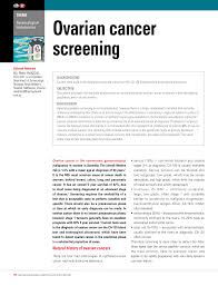Every day in australia, four women are diagnosed with ovarian cancer and three will die from the disease. Https Www Racgp Org Au Afpbackissues 2007 200703 200703neesham Pdf