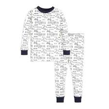 Burts Bees Baby Size 4t 2 Piece Cross Stitched Pajama Set