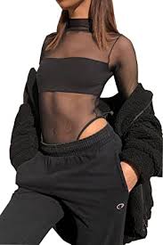 Home features verre à whisky haut decco 35cl. Beauty Go Femme Sexy Noir Top Transparent Mesh Shirt De Tulle A Manches Longues Jumpsuit Haut Body Casual L Amazon Fr Vetements Et Accessoires