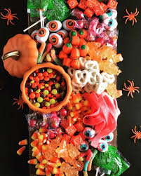 How To Make A Halloween Candy Board Sage To Silver In 2020 Halloween Platter Halloween Dessert Table Halloween Appetizers