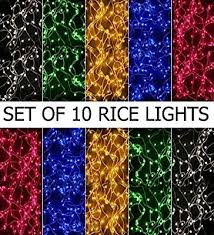 Rice Lights Serial Bulbs Ladi Decoration Lighting For Diwali Christmas 4 5 Mtrs Pack Of 10 Rice Lights Lights Diwali Lights
