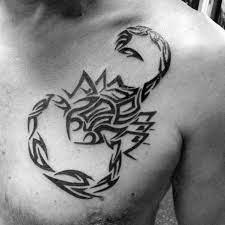Cool Tribal Scorpion Male Upper Chest Tattoo Designs Scorpion Tattoo Tattoo Designs Men Tribal Scorpion Tattoo Design