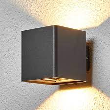 applique d exterieur led aaron gris graphite buitenverlichting led muurverlichting