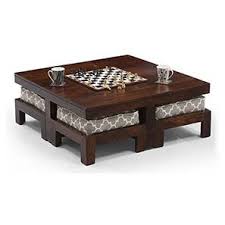 Chess tables are an outstanding choice of furniture, not to mention a great conversation piece. Kivaha 4 Seater Coffee Table Set Urban Ladder