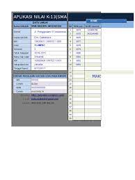 Nah, hebatnya dari aplikasi raport k13 ma/sma terbaru update lengkap ini meski gurunya mengajar 2 mapel sekaligus tidak akan mengganggu proses perhitungan nilai. Raport K13 P23 Th 2016 Sma Indonesia2 2 Xlsx
