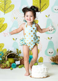 2nd Birthday Birthday Ideas For 2 Year Old Daughter 2nd Birthday Two Year Old Cake Smash Pear Pears Child Romper Girl Toddler Toddler Girl Photography Toddler Photography First Birthday Photography