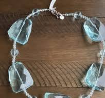 TDP 925 Silver Blue Aqua Quartz Necklace 19” | eBay