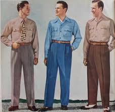 1940s Men S Casual Clothing Shirts Trousers Pullover Vests Men Casual 1940s Mens Fashion Mens Fashion Casual