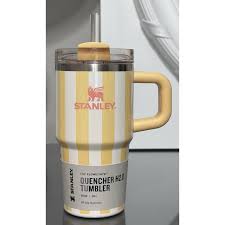 Stanley Oasis Quencher H2.0 FlowState Tumbler 20oz, BUTTER YELLOW CABANA  GLOSS