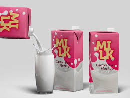 Free Psd Mock Up Milk Packaging Free Mockup Milk Packaging Box Mockup Carton Box