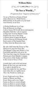 Pin By Jamie Tibaquira On Quotes Grain Of Sand Ap Literature Auguries Of Innocence
